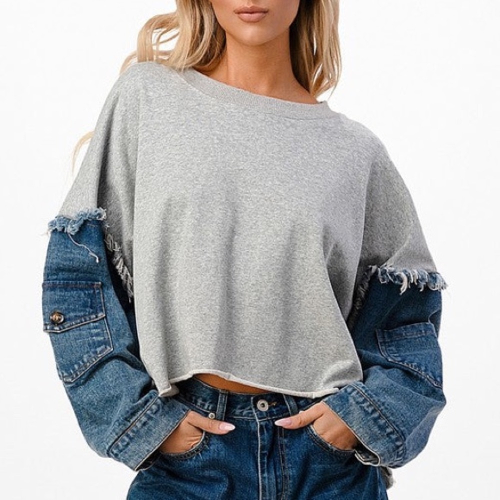 Denim-Cotton sweater